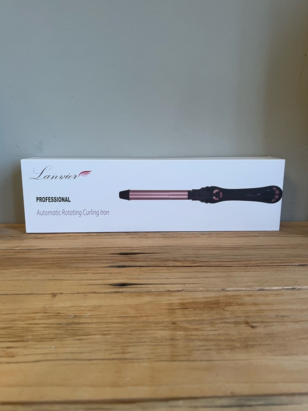 Lanvier Professional Automatic Rotating Curling Iron - Rose Gold Barrel